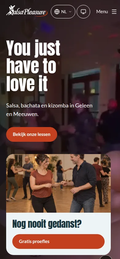 Mobile homepage: SalsaPleasure