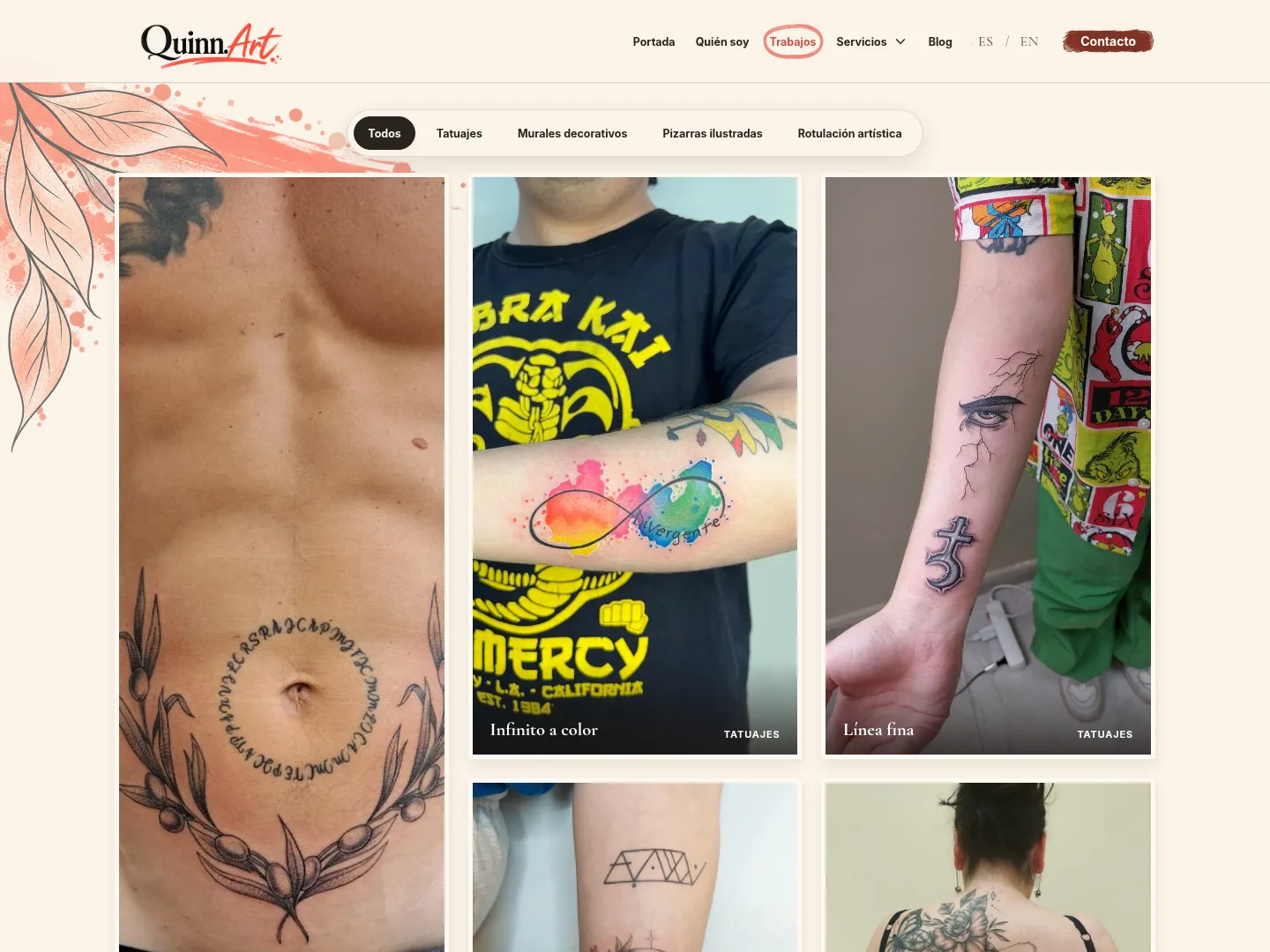Website detail page: Quinn.Art